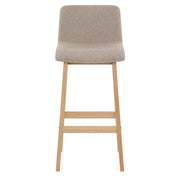 Haven Oak & Tweed Fabric Stool
