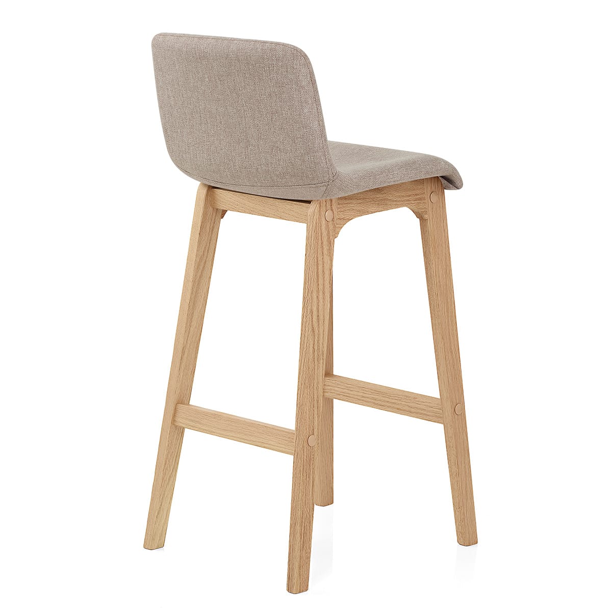 Haven Oak & Tweed Fabric Stool