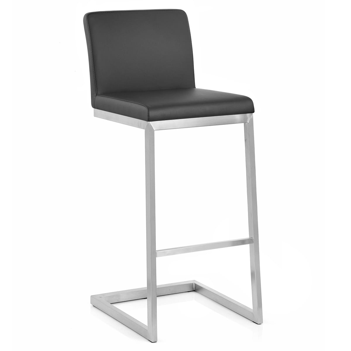 High Ace Brushed Stool Black