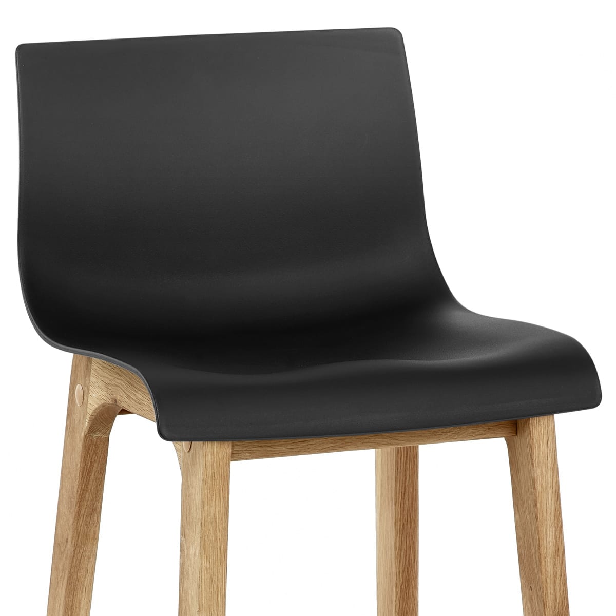 High Drift Oak & Black Bar Stool