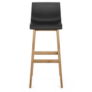High Drift Oak & Black Bar Stool