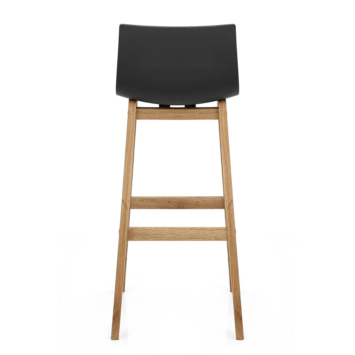 High Drift Oak & Black Bar Stool