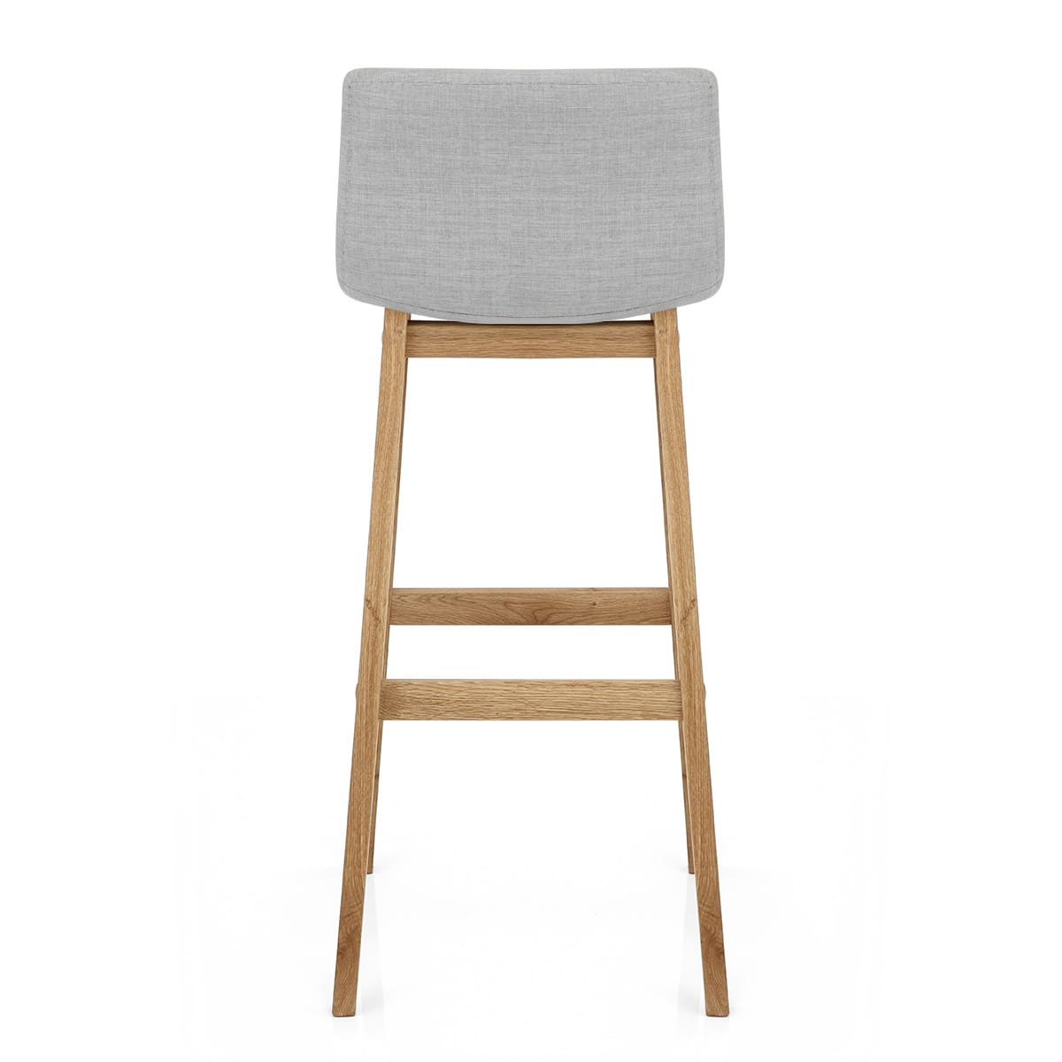 High Drift Oak & Light Grey Fabric Stool