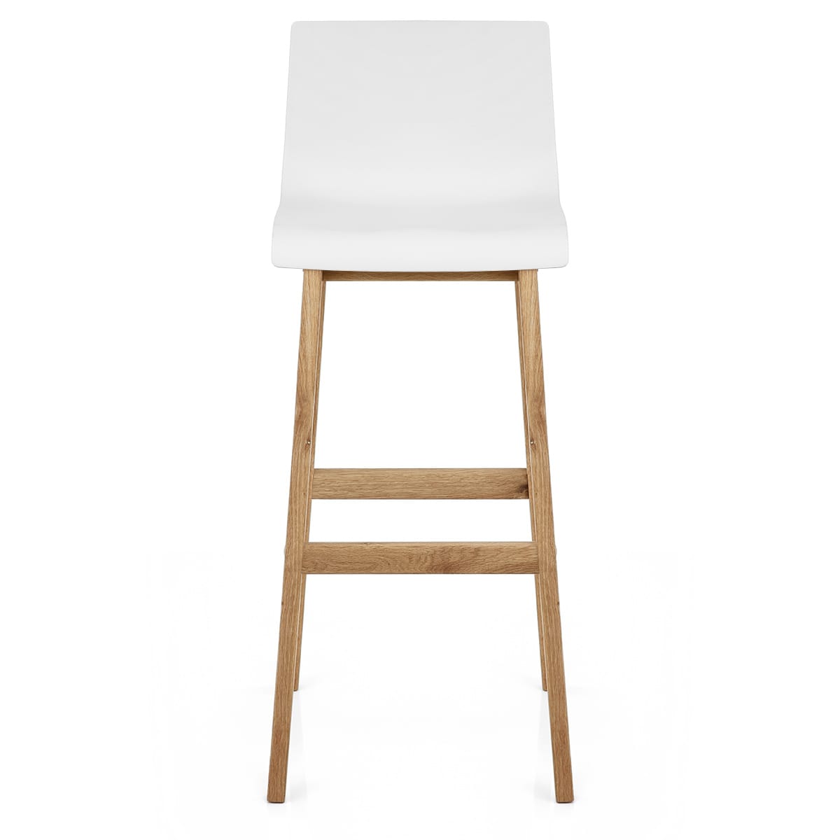 High Drift Oak & White Bar Stool