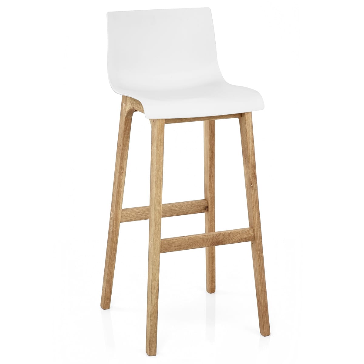 High Drift Oak & White Bar Stool