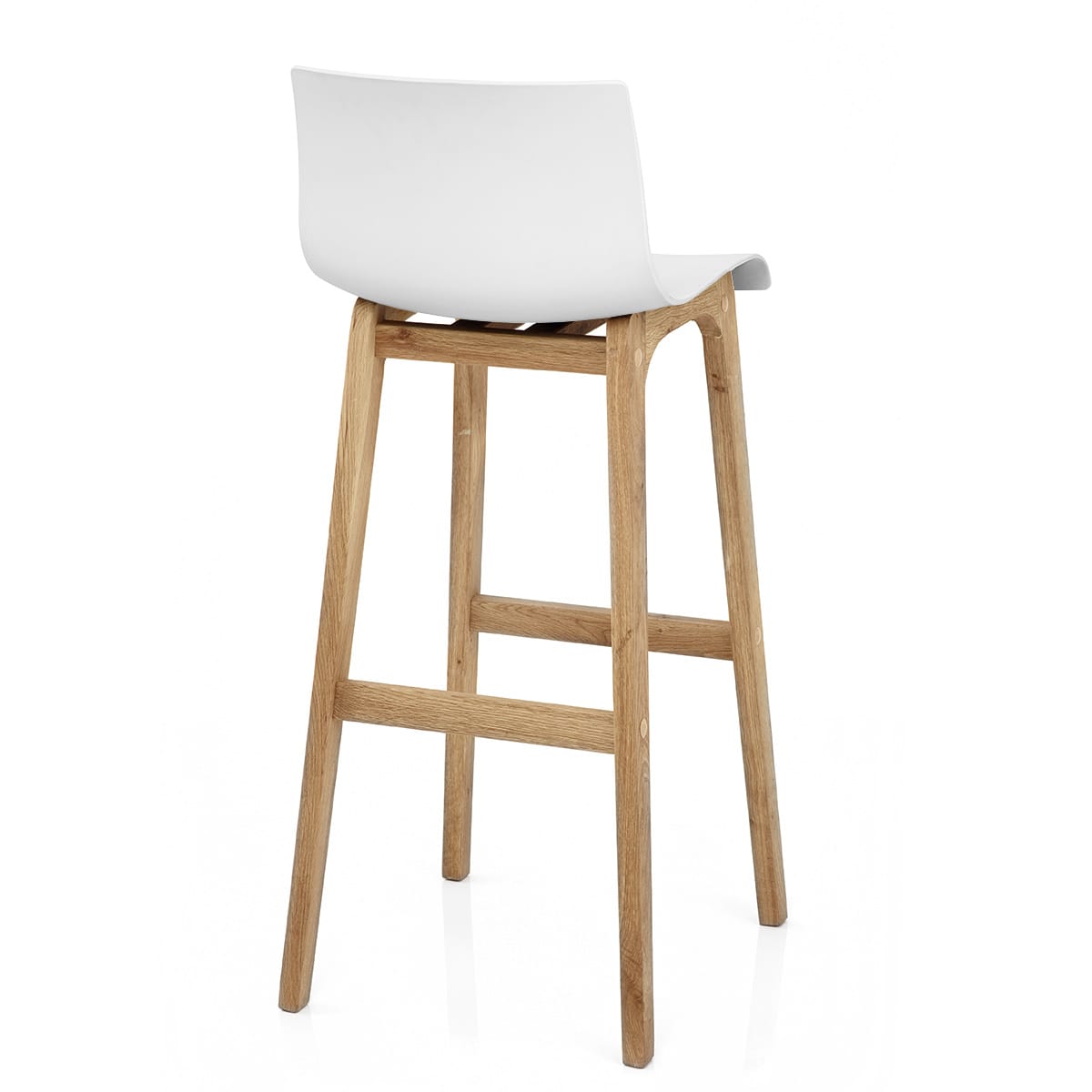 High Drift Oak & White Bar Stool