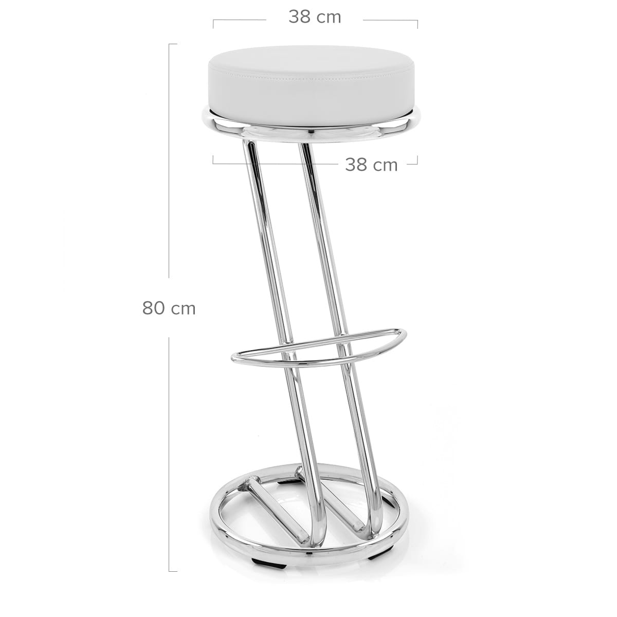 High Zed Bar Stool White
