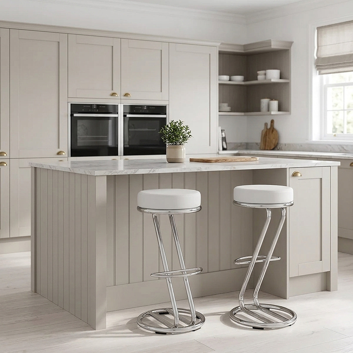 High Zed Bar Stool White