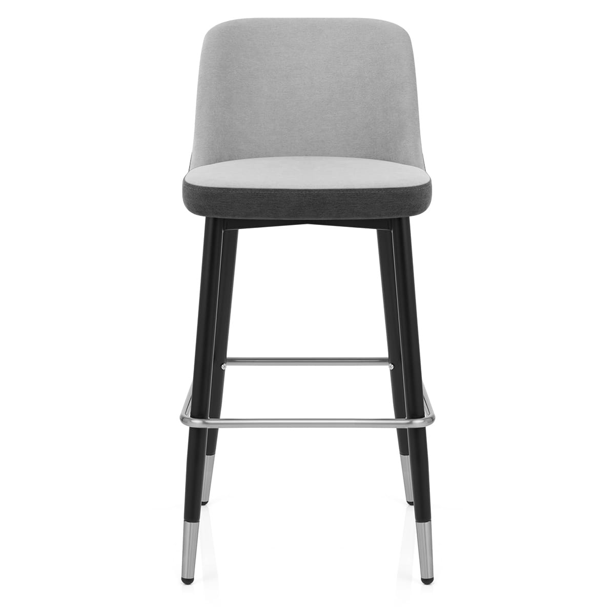 Hudson Stool Charcoal & Grey Fabric