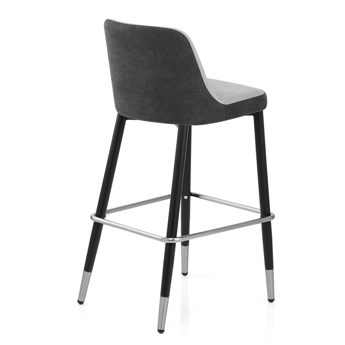 Hudson Stool Charcoal & Grey Fabric