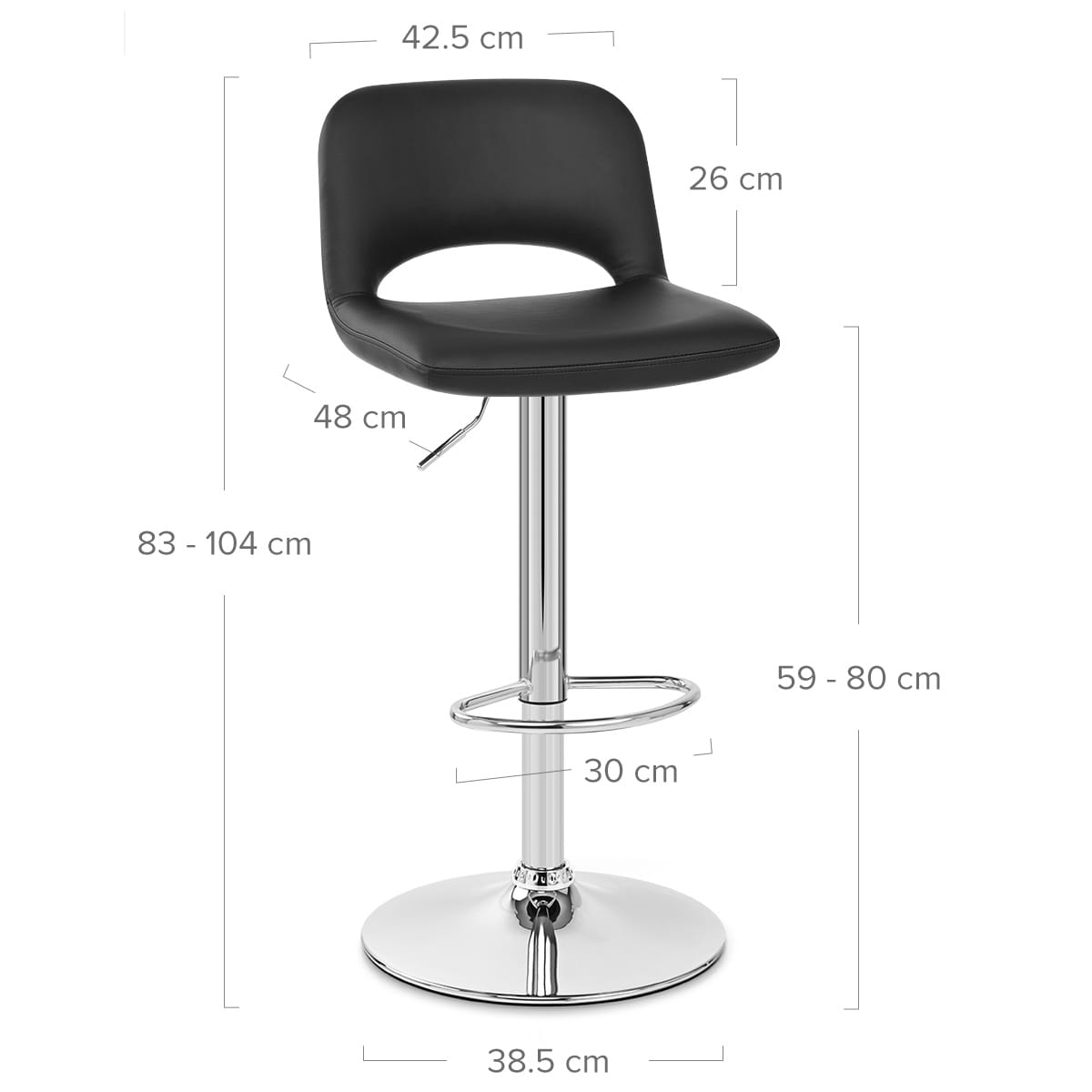 Hugo Bar Stool Black
