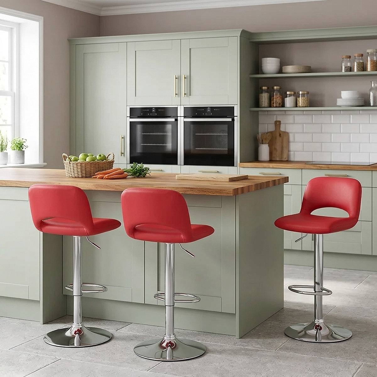 Hugo Bar Stool Red