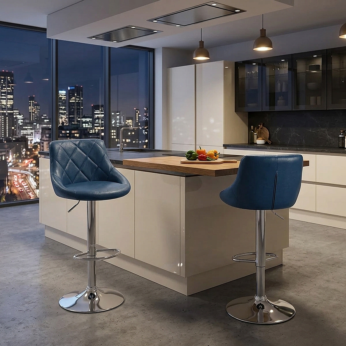 Hype Bar Stool Antique Blue