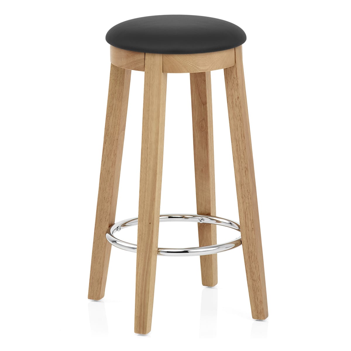 Ikon Kitchen Stool Oak & Black