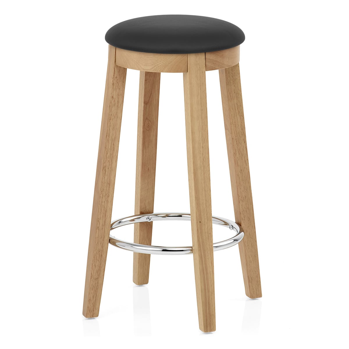 Ikon Kitchen Stool Oak & Black