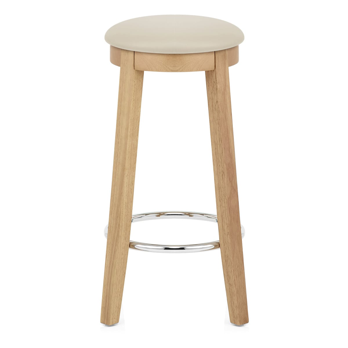 Ikon Kitchen Stool Oak & Cream