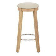 Ikon Kitchen Stool Oak & Cream