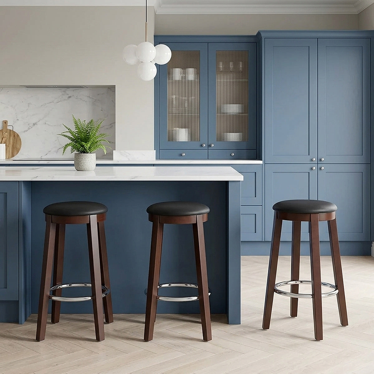 Ikon Kitchen Stool Walnut & Black