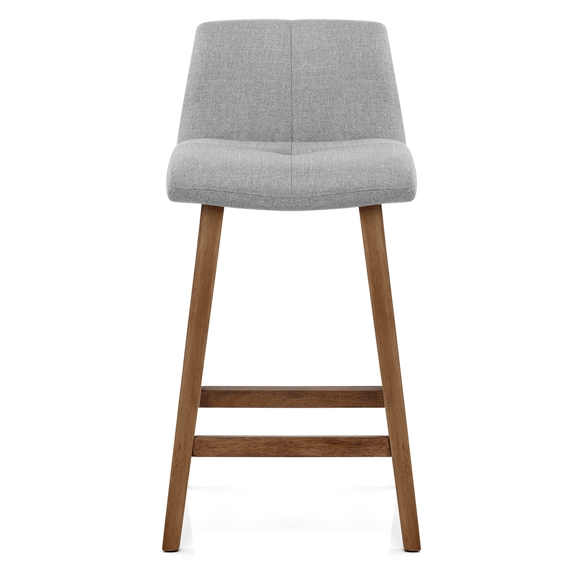 Impulse Wooden Stool Grey Fabric