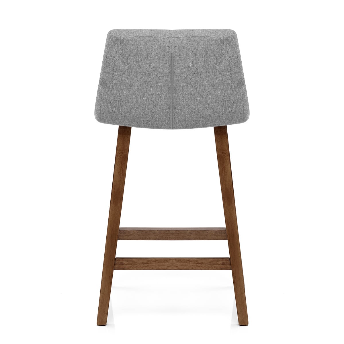Impulse Wooden Stool Grey Fabric