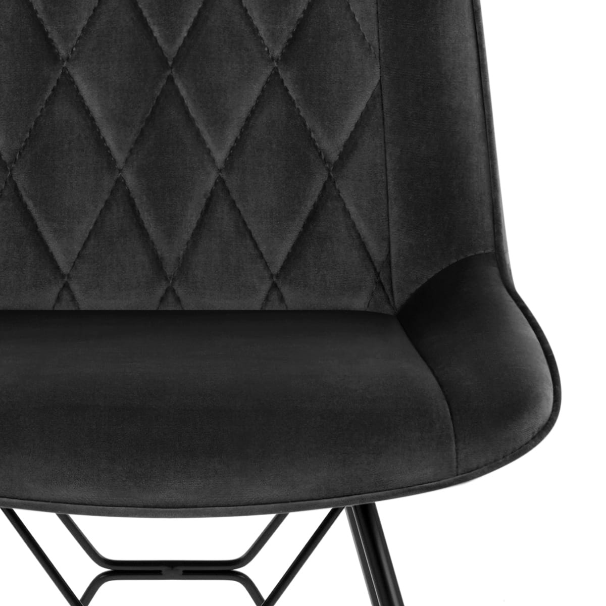 Indi Dining Chair Black Velvet