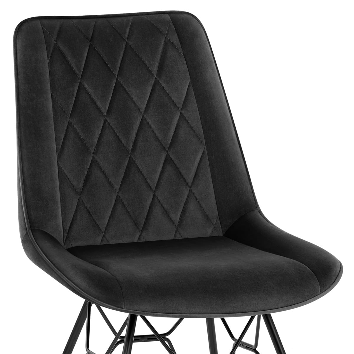 Indi Dining Chair Black Velvet