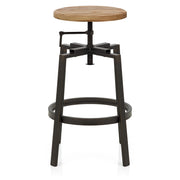Industrial Turner Stool Light Wood