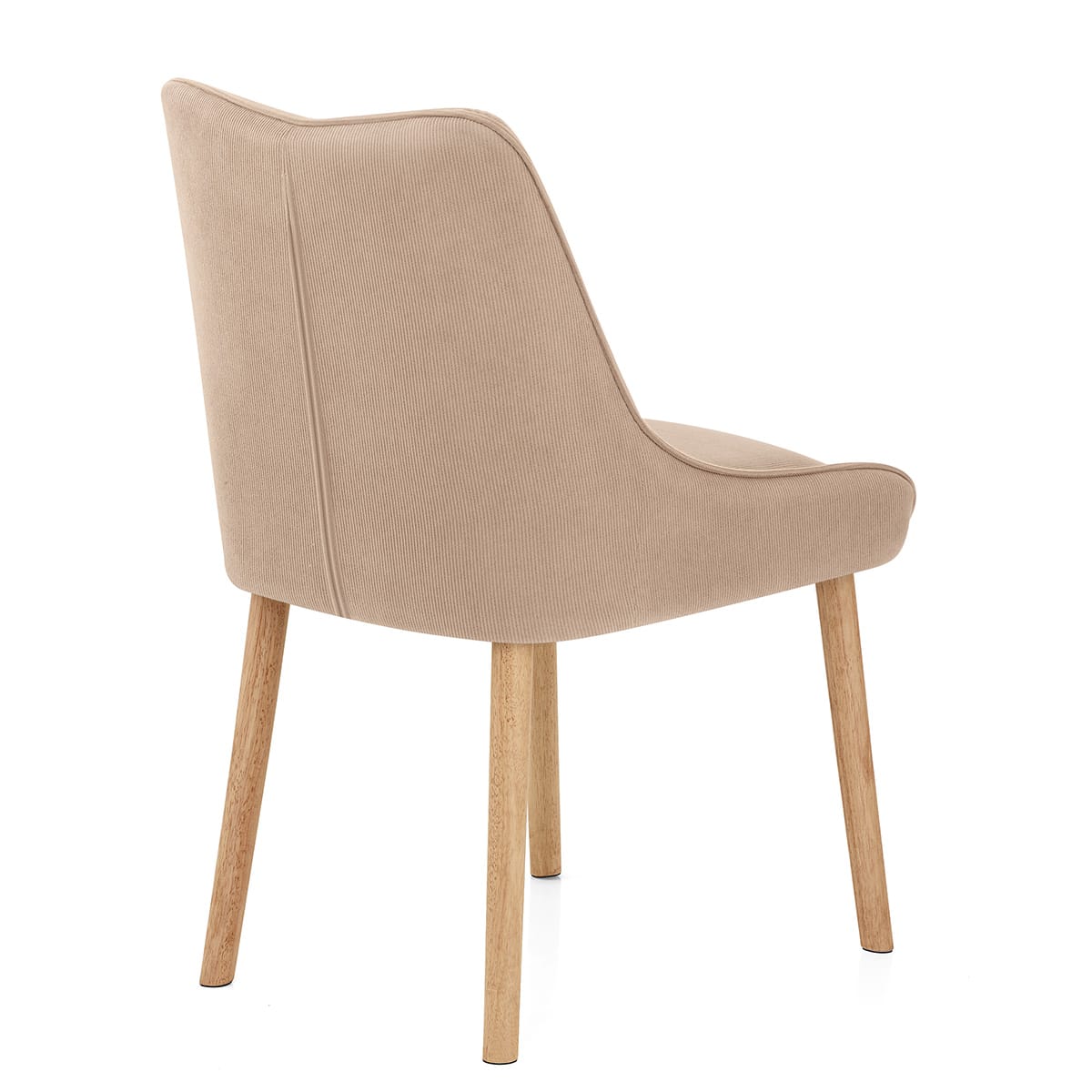 Isabella Oak Dining Chair Beige Fabric