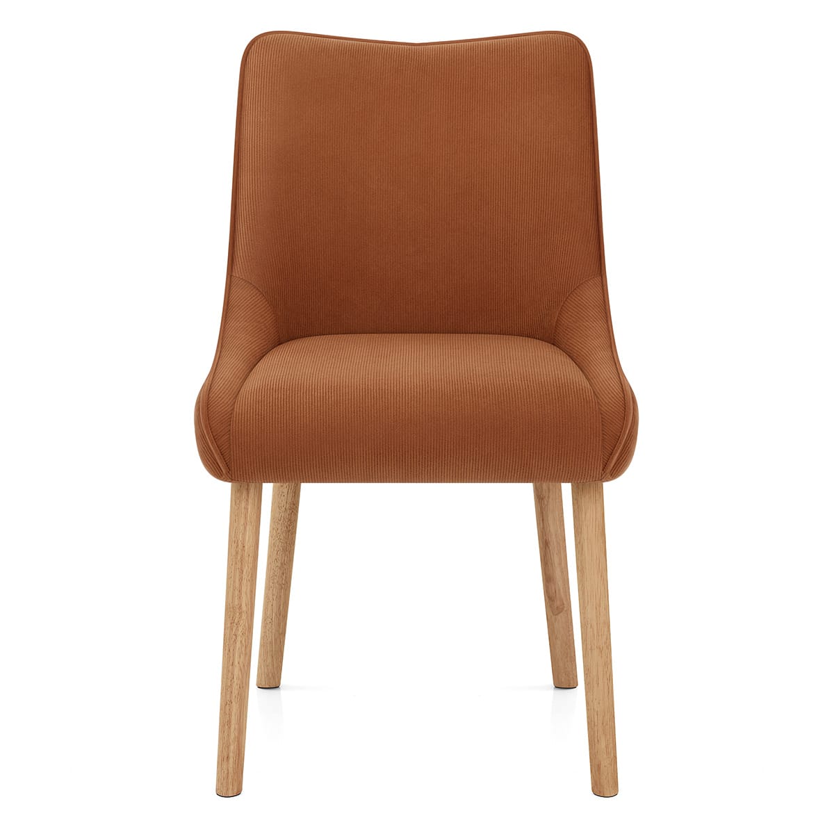 Isabella Oak Dining Chair Brown Fabric