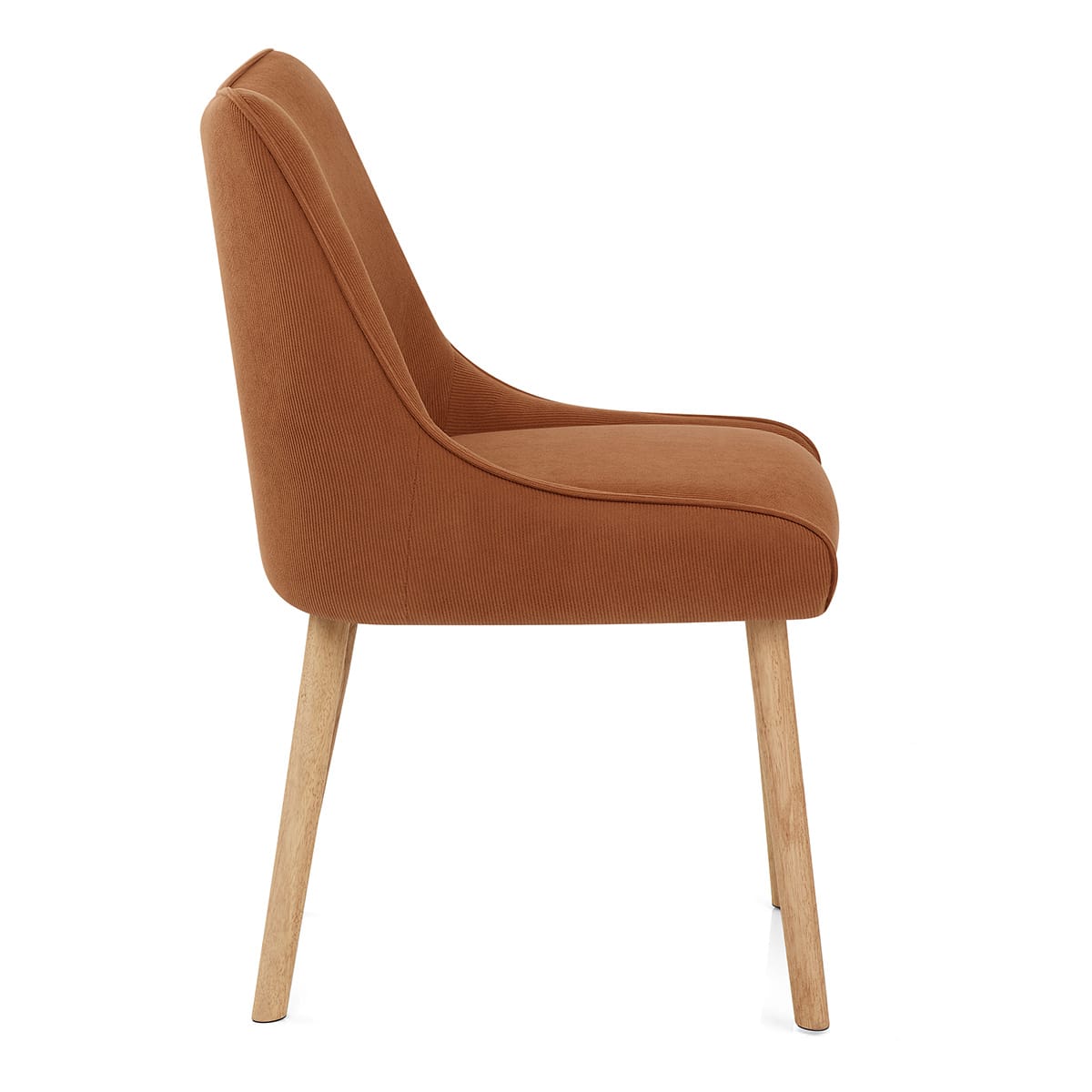 Isabella Oak Dining Chair Brown Fabric