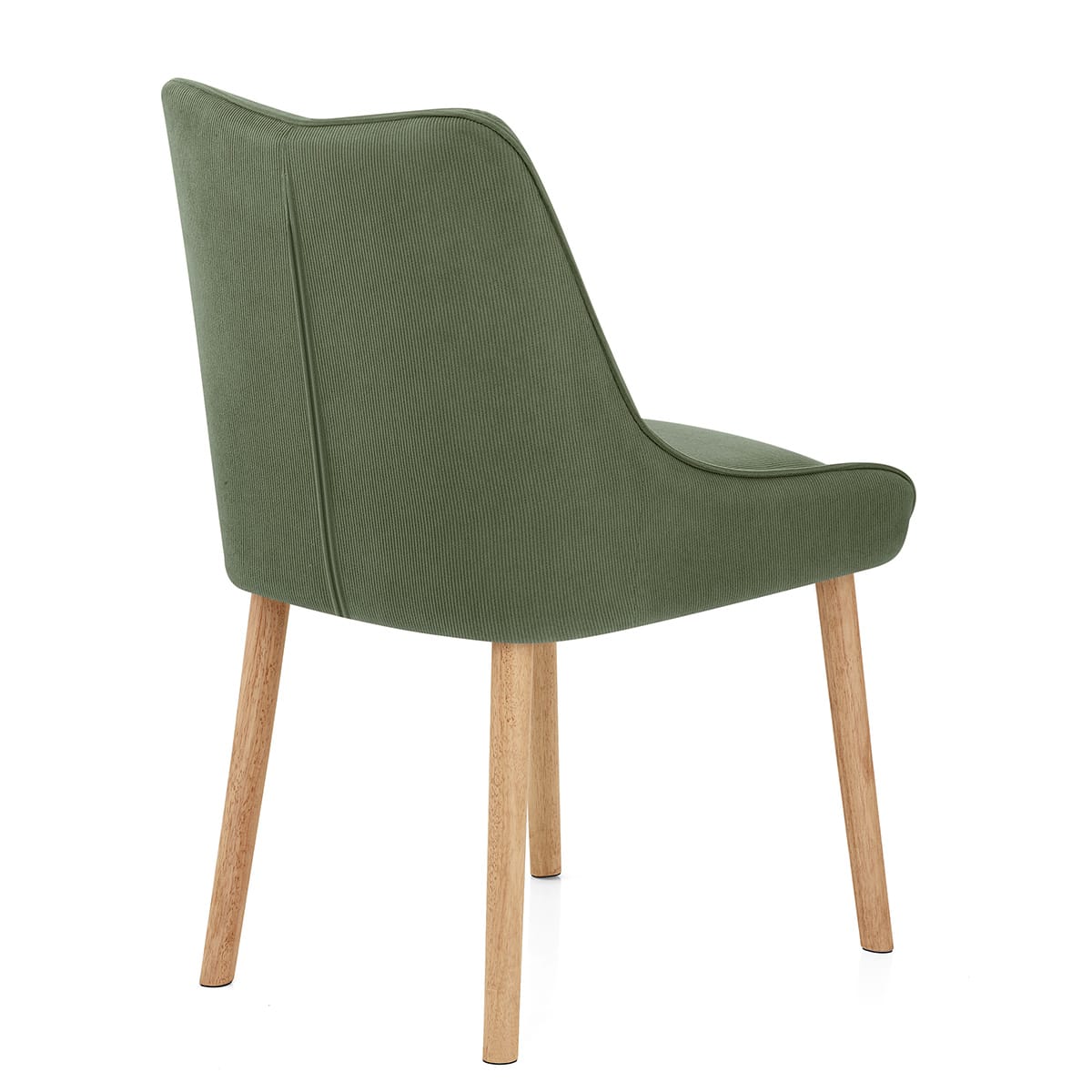 Isabella Oak Dining Chair Green Fabric