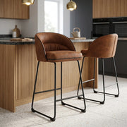 Jackie Bar Stool Brown & Black