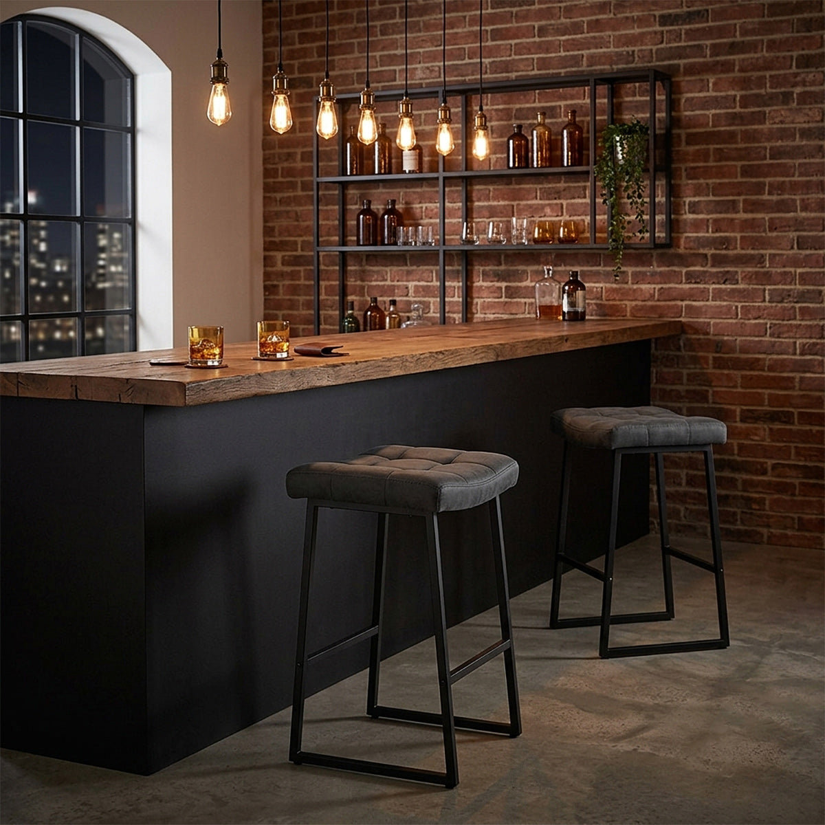 Jago Bar Stool Antique Black