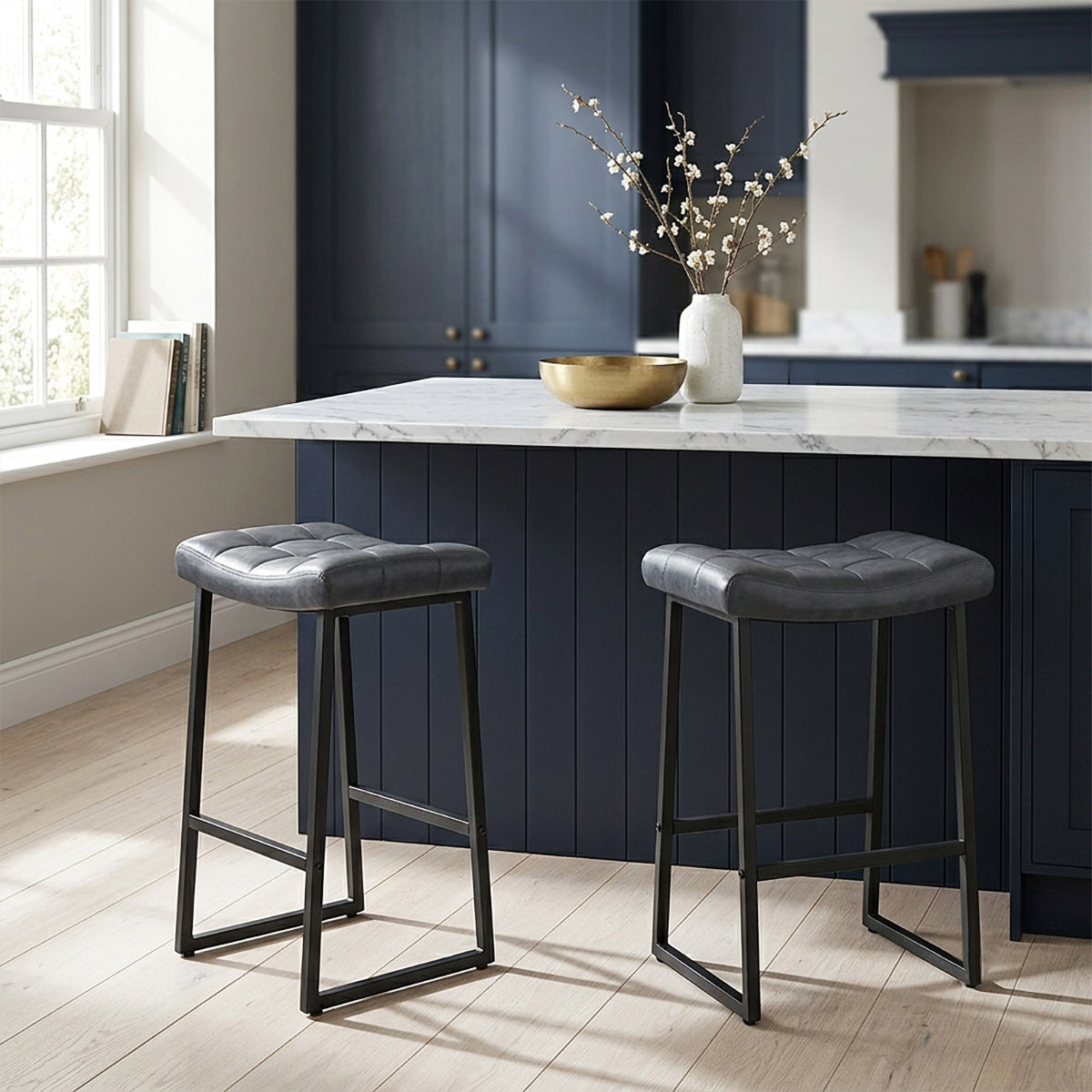 Jago Bar Stool Antique Blue