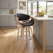 Jefferson Wooden Bar Stool Black