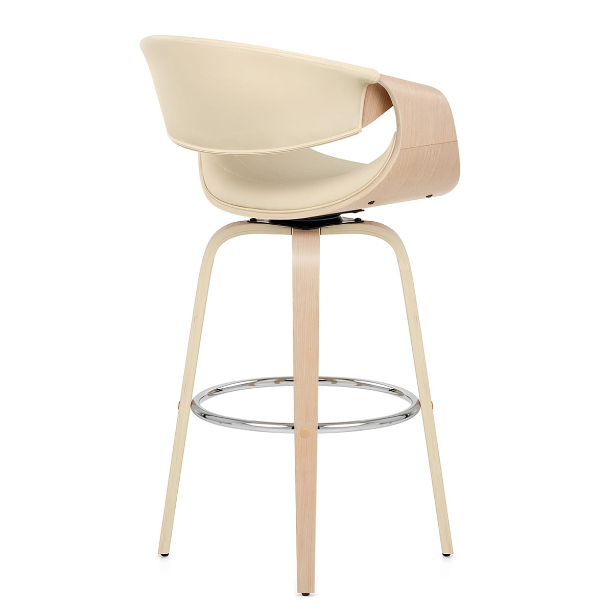 Jefferson Wooden Bar Stool Cream