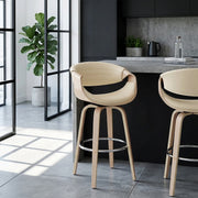 Jefferson Wooden Bar Stool Cream