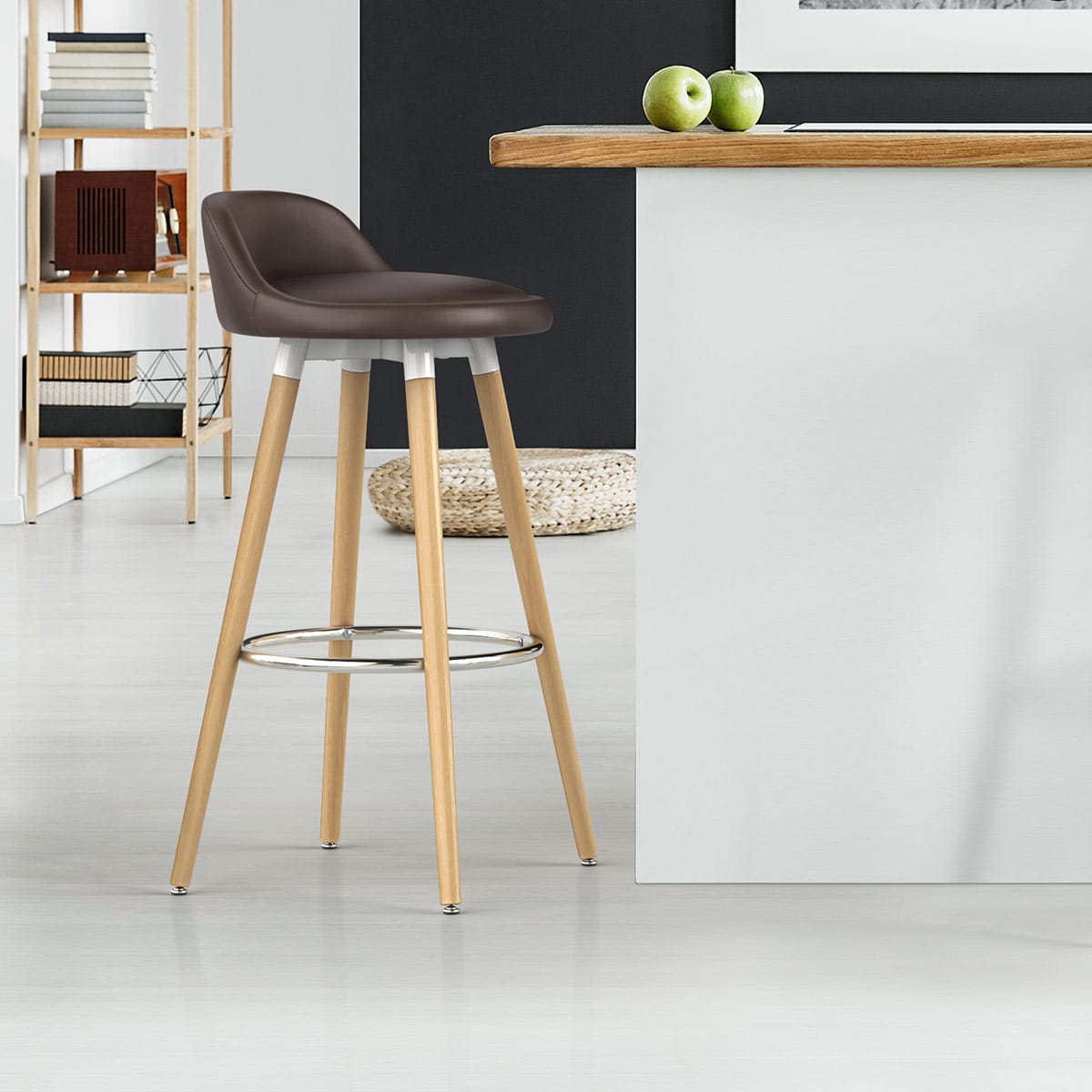 Jive Wooden Stool Brown