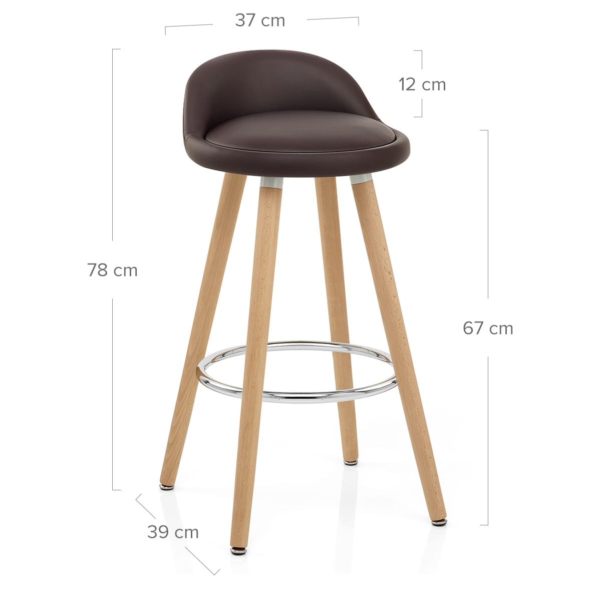 Jive Wooden Stool Brown