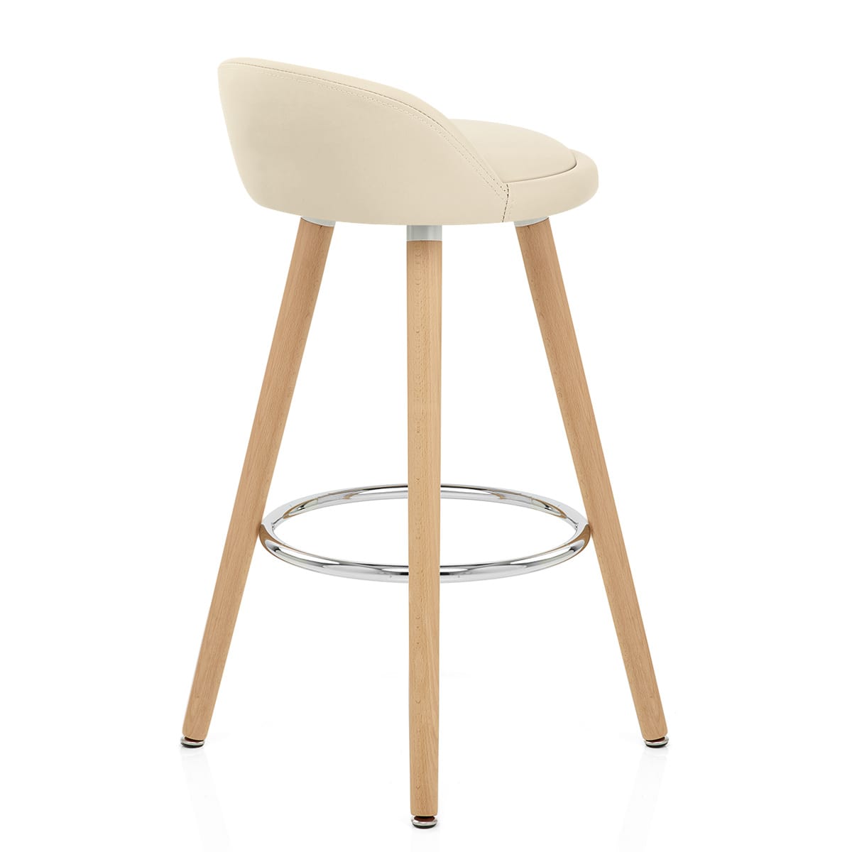 Jive Wooden Stool Cream