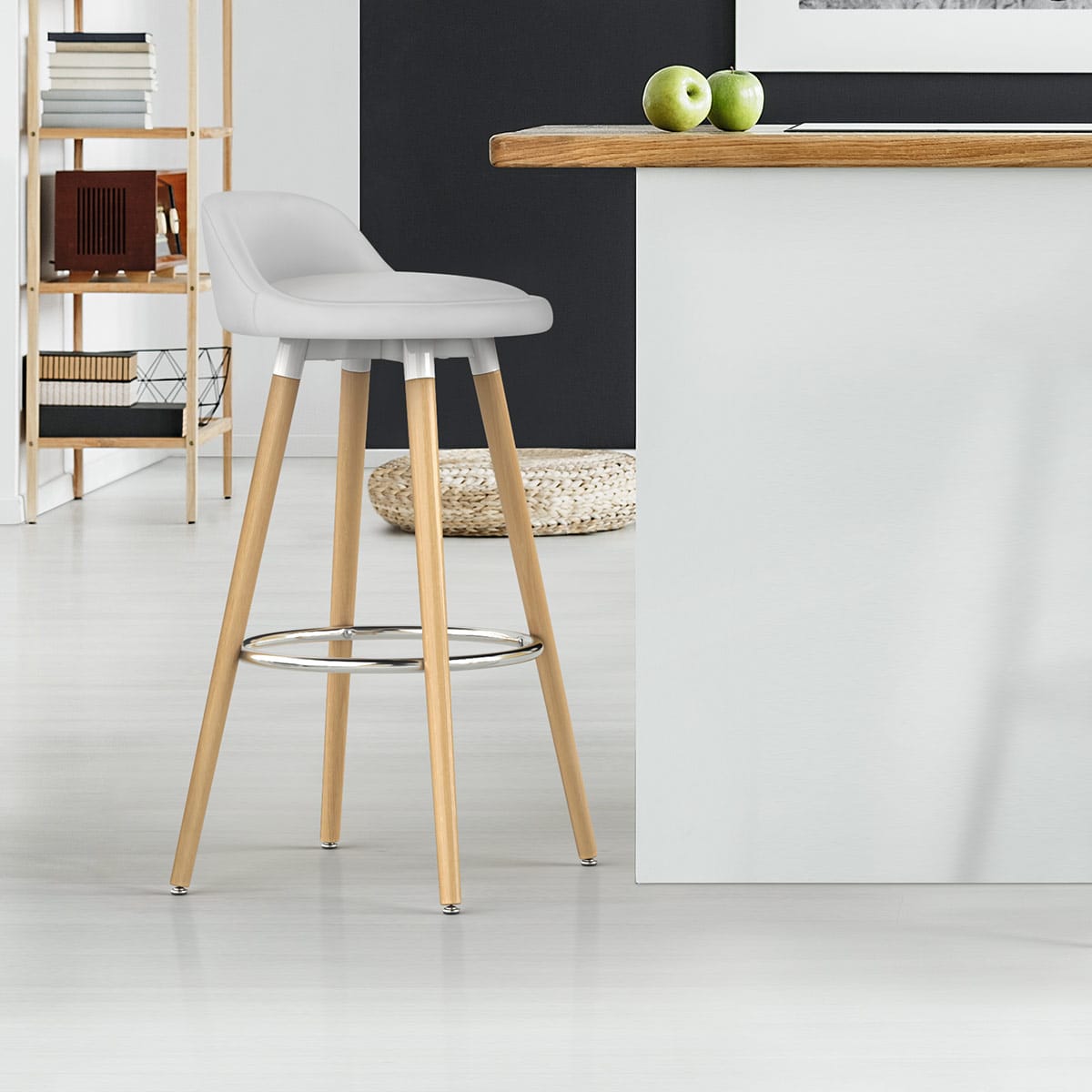 Jive Wooden Stool White – Atlantic Shopping
