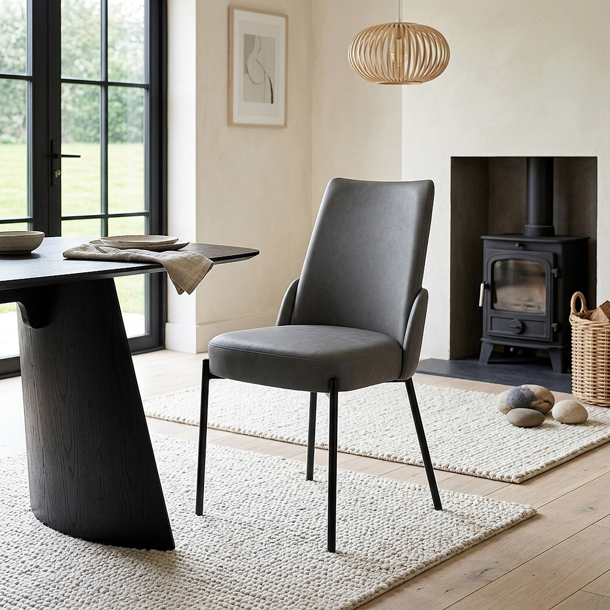 Juno Dining Chair Charcoal