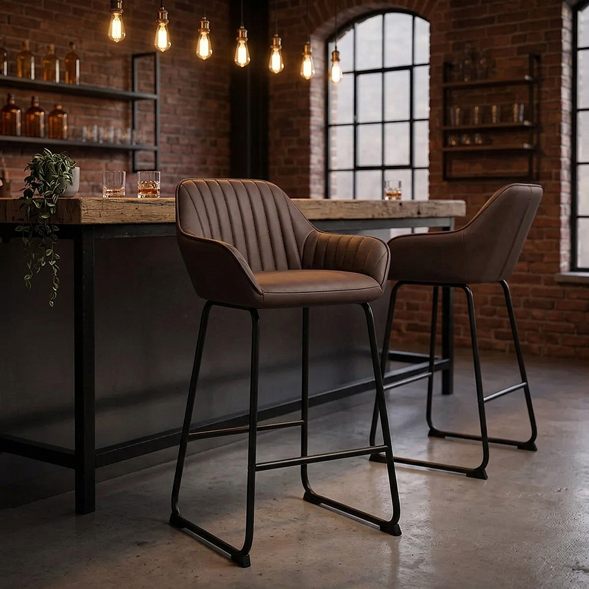 Kanto Bar Stool Brown
