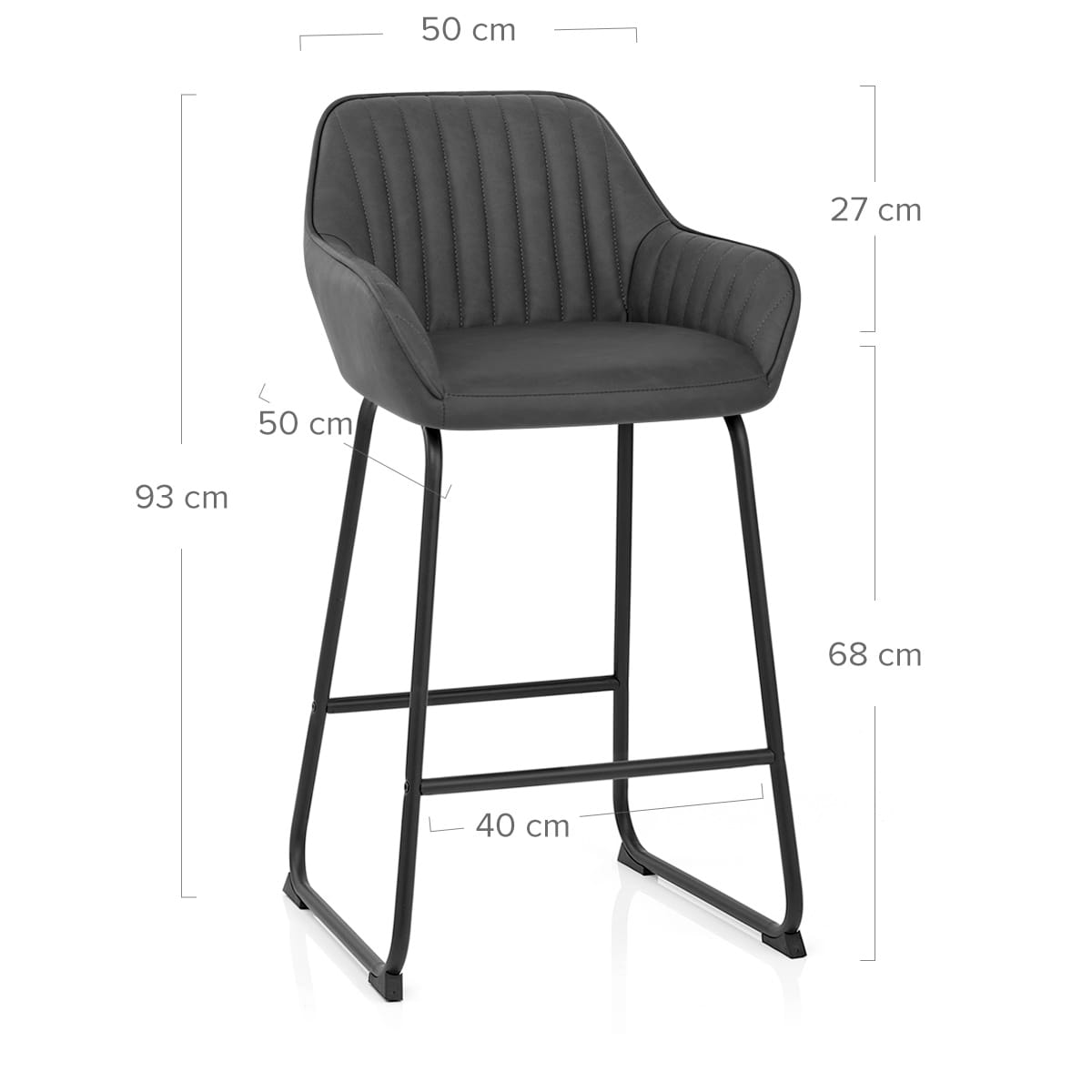 Kanto Bar Stool Charcoal