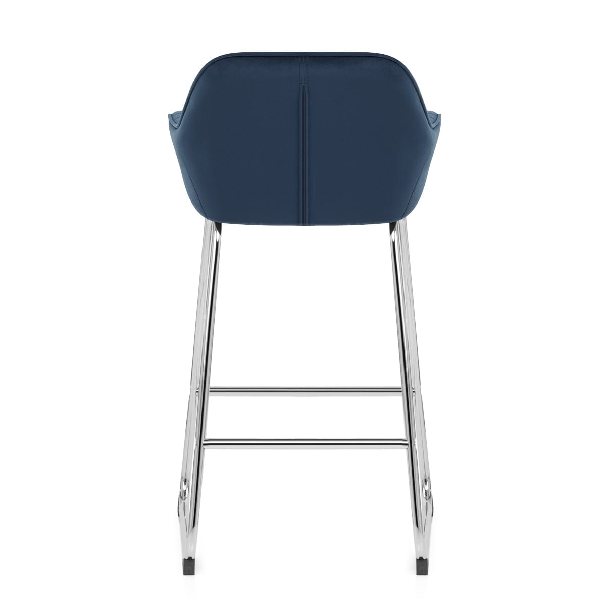 Kanto Chrome Stool Blue Velvet
