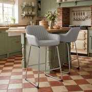 Kanto Chrome Stool Light Grey