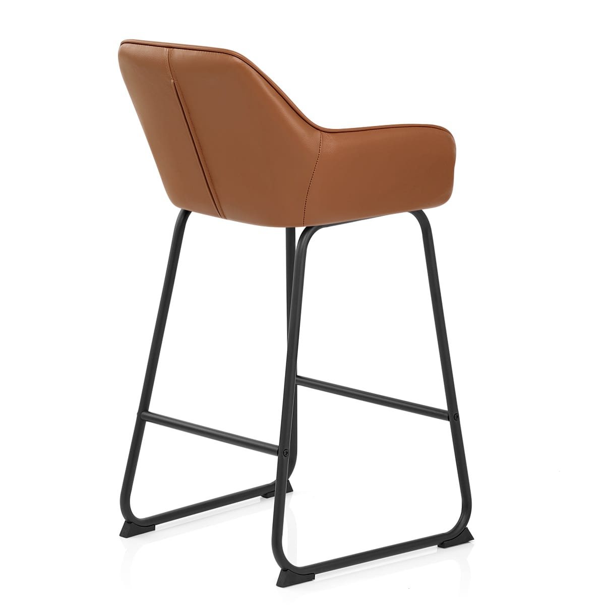 Kanto Real Leather Bar Stool Brown