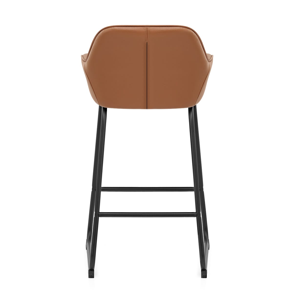 Kanto Real Leather Bar Stool Brown