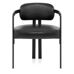 Kara Real Leather Dining Chair Black