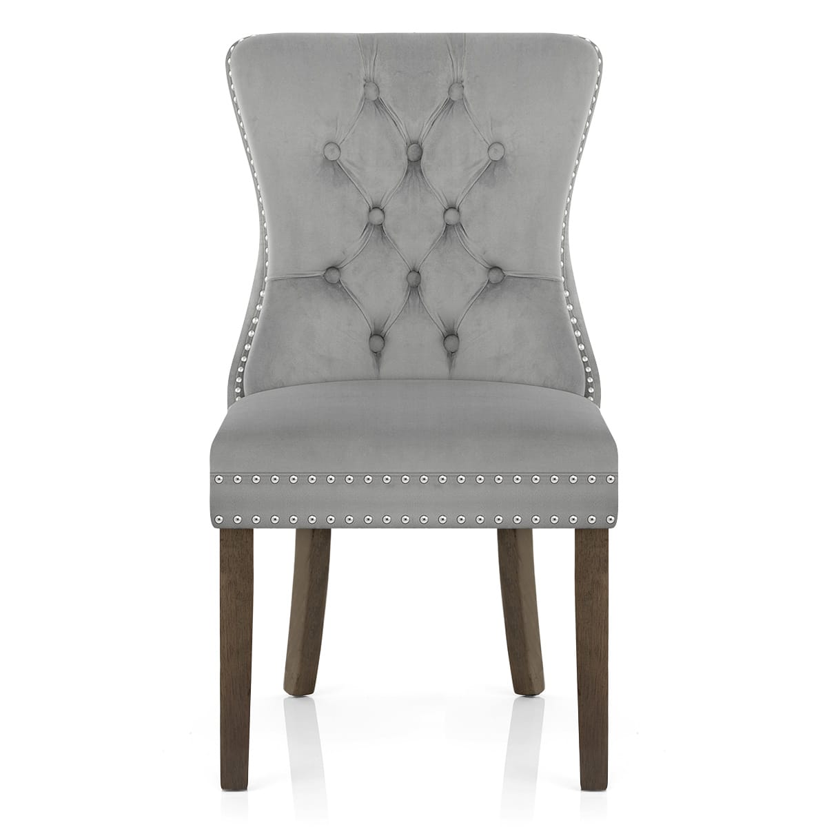 Kensington Dining Chair Grey Velvet